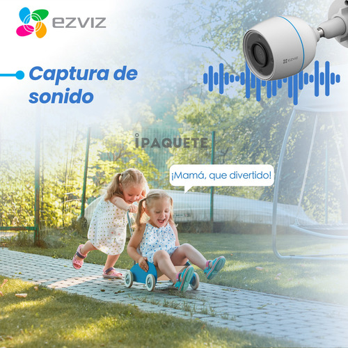 Kit 2 Cámaras Seguridad Ip Ezviz Wifi Exterior Color + 128gb