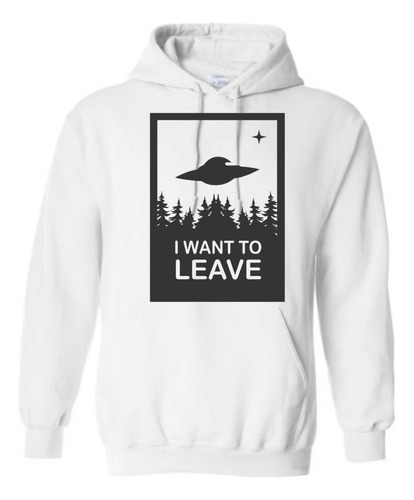 Sudadera Ovni Aliens Quiero Irme Want Leave Gorro Unisex