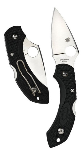 Spyderco Navaja Dragonfly 2 Frn Negra Hoja Lisa Edc Negro