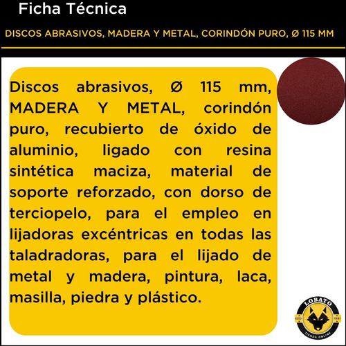 Set 10 Lijas Kwb 115mm 120 Granos Amoladora Madera Acero