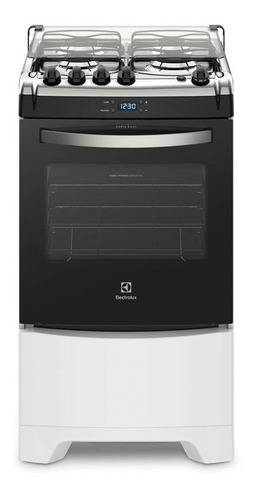 Fogão  de chão Electrolux  52LBR a gás/elétrico 4 queimadores  branco 110V/220V porta com visor 70L