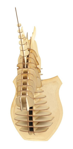 Imagen 4 de 10 de Cabeza Unicornio Mdf Cabeza De Animal Trofeo Rompecabezas 3d