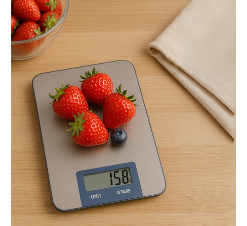 Balanza Digital Alimentos Cocina Acero Inoxidable 1gr A 5kg Gris 5 Kg