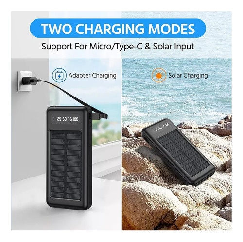 Batería Externa Solar Portable Power Bank 20.000ma