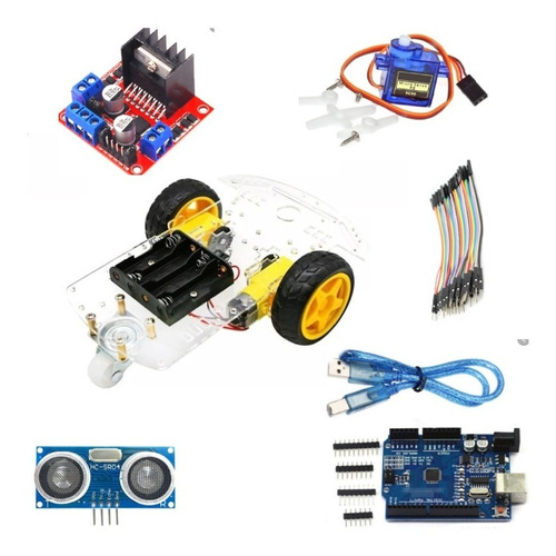 Kit Robot Evasor De Obstaculos Arduino Proyecto