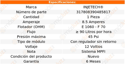 1- Módulo Bomba Combustible 300m 6 Cil 3.5l 1999 Injetech