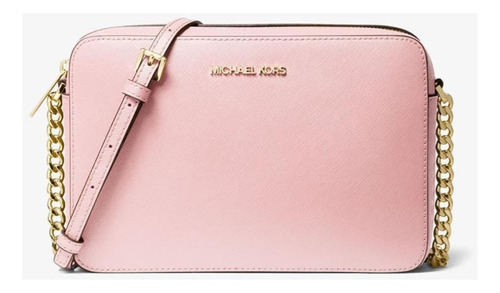 Michael Kors Bolsas Mk Rosa Crossbody Original Acabado De Los Herrajes Oro Color Rosa Claro Color De La Correa De Hombro Rosa Claro Diseño De La Tela Liso