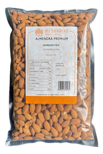 Almendra Natural 10 Kilos Premium