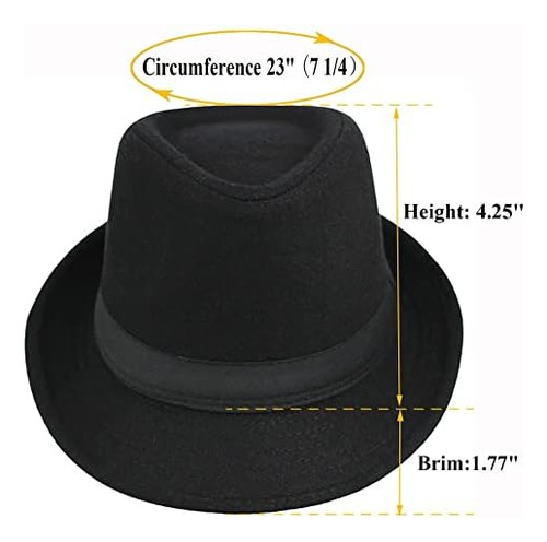 Sombrero Trilby De Fieltro Clásico Para Hombre Y Mujer, De