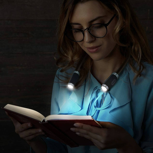 Lampara Lectura Cuello Led Ganso Cama Flexible Manos Libres