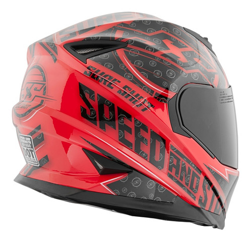 Casco Integral Ss1600 Speed & Strength Sure Shot Red / Black