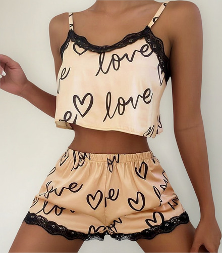 Precioso Pijama Estampado Para Mujer De Ropa De Hogar De Pri
