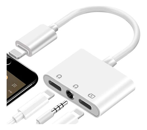 Adaptador Auricular Para iPhone 3 1 Divisor Audio Carga In