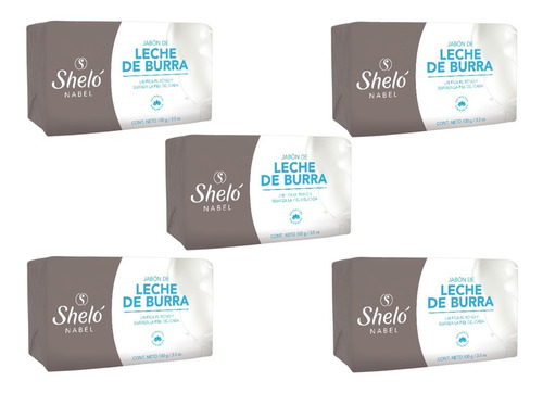 Kit Con 5 Jabón Leche De Burra 100gr Tono De Piel