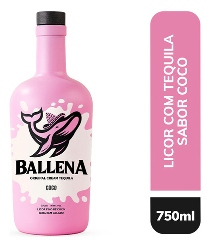 Ballena Licor De Coco Com Tequila 750ml