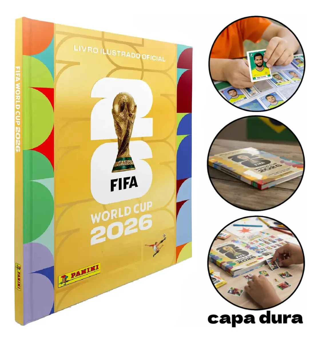 Álbum Panini Figurinha Copa Do Mundo Fifa 2026 Capa Dourada