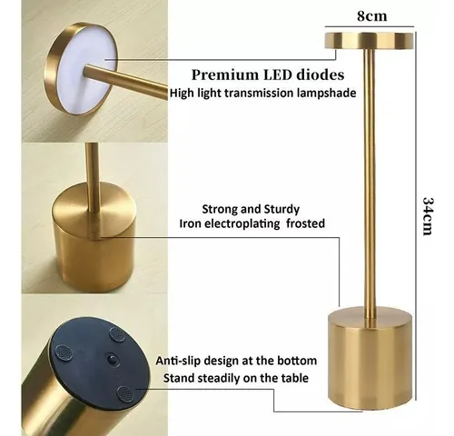 Lámpara De Mesa Inalámbrica Led Recargable Con Usb