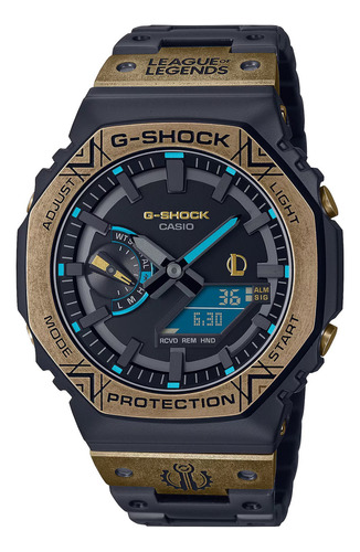 Reloj Casio Gshock Gm-b2100ll-1a League Of Legends Malla Plateado Bisel Plateado Fondo Gris Oscuro