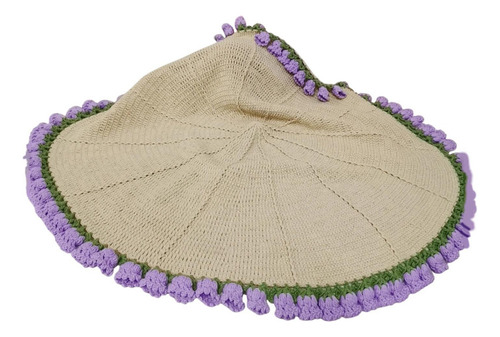 Ll Kit Crochet Manta Flores Juego Tejido Tejido