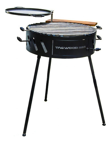 Asador Fogonero Parrilla Portatil Tagwood Bbq 60cm Chulengo Color Negro