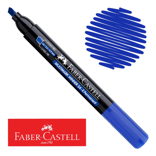 Marcadores Faber Castell Permanentes Pack X  6 Unidades