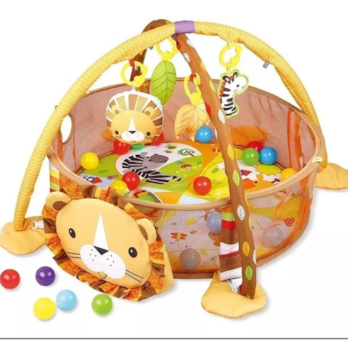 Imagen 2 de 5 de Gimnasio Gym Pelotero Para Bebe Con Pelotas+red Perimetral