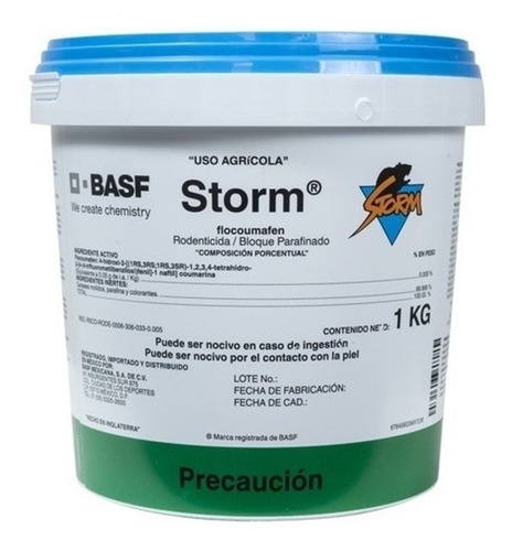 Storm 1 Kg Rodenticida Veneno Para Rata/raton Anticoagulante