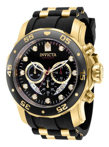 Reloj Invicta 37228 Pro Diver Cuarzo Hombre Color de la correa Dorado