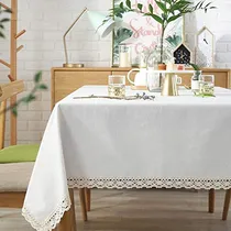 Comprar Amzali Mantel Clasico De Lino De Algodon Mantel A Prueba D