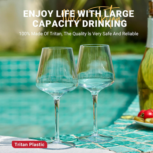 Copos De Vinho Flutuantes Para Piscina Michley 15 Oz Inqu...