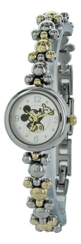 Reloj De Pulsera Plateado Disney Mk8132 Con Cuarzo Para Muje