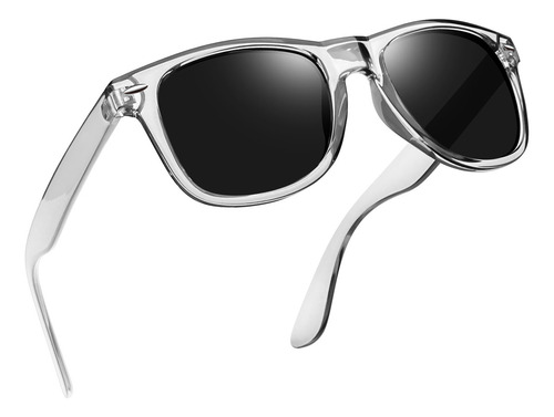 Lentes de Sol Polarizados Joopin M2140 Gris Transparente/Negro UV400