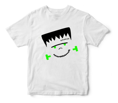 Polera Halloween Frankie Monster 100% Algodon Niño/niña