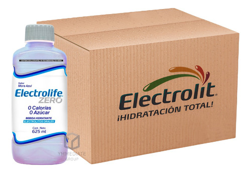Electrolit Zero Rehidratante Sabor Mora Azul 625ml (12 Pack)