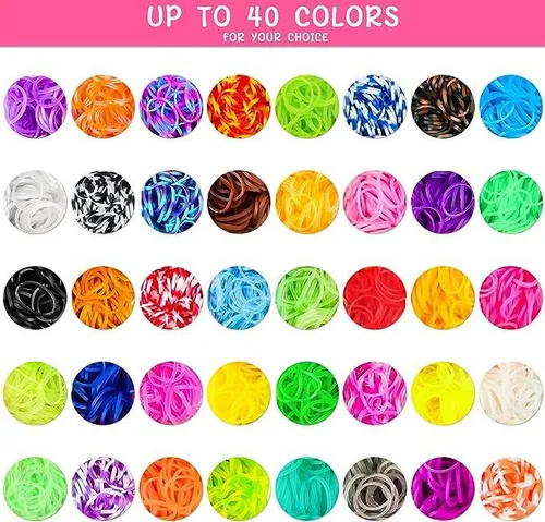 Kit Pulseras Collares Completo 5000+ Cuentas Gomas 40 Color