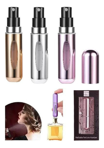 Kit 3 Botella Recargable Perfume - Atomizador Portátil 5ml