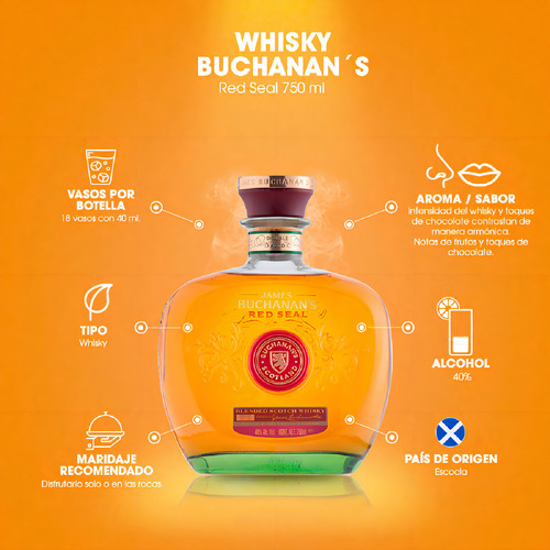 Buchanan's Red Seal Blended Scotch Escocés 750 Ml