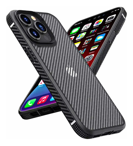 Case De Fibra De Carbono Para iPhone 15 Pro Max