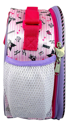 Mochila De Llantas Lonchera Y Lapicera Hello Kitty, Kuromi 3 Morado Kuromi