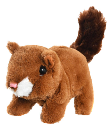 Ardilla Electrónica Interactiva De Peluche, Juguete Marrón