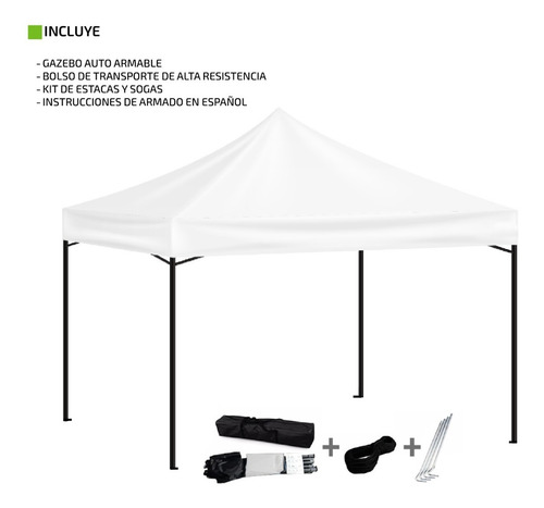 Imagen 7 de 10 de Toldo Carpa Plegable Reforzado 3x3 Impermeable Eventos