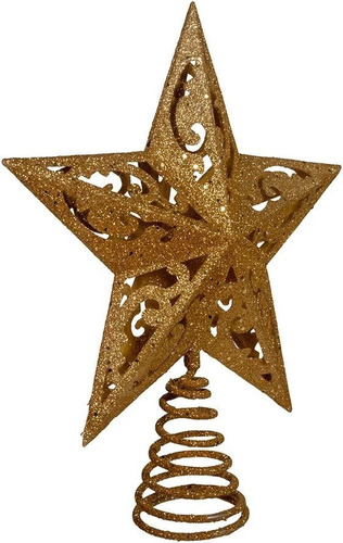 M Copa De Árvore Estrelada De 5 Pontas Com Brilho