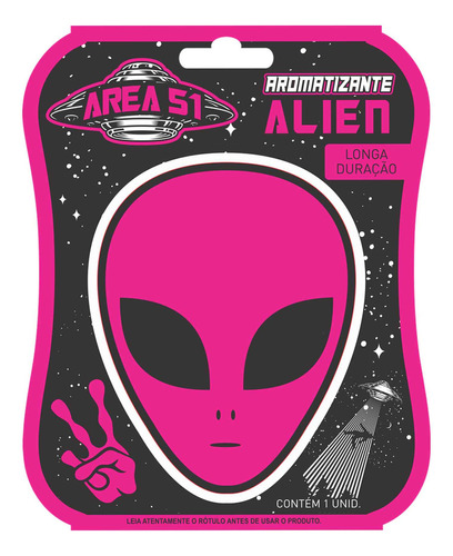 Aromatizante Miniatura Area 51 Alien Rosa Centralsul
