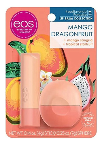 Eos Pack 2 Bálsamos Labiales Mango Dragonfruit Pitahaya