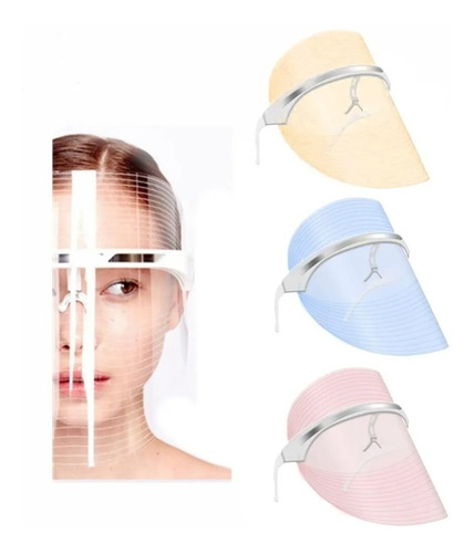 Imagen 1 de 9 de Mascara Facial Inteligente Led Anti Acne 3 Colores Fotones