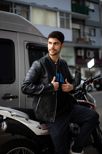 Campera Chaqueta Cuero Ecológico Hombre Básica Importada Yd