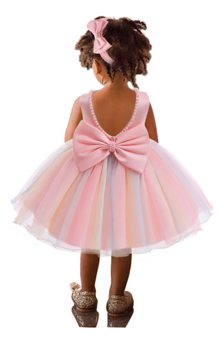 Vestido Con Lazo Para Niña Little Girl Princess