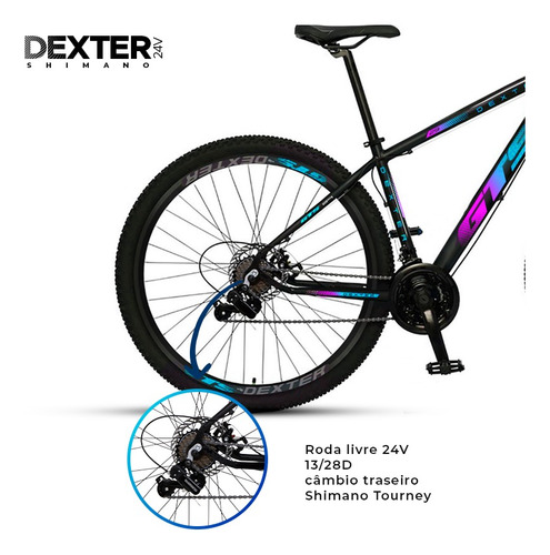 Bicicleta Gts Dexter 21v Aro 29 Shimano Freio Hidraulico