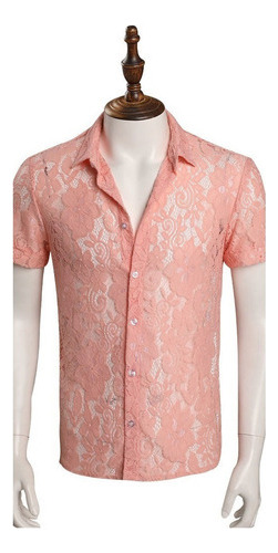 Camisa Holgada De Encaje For Hombre De Elvis Presley, Cospl