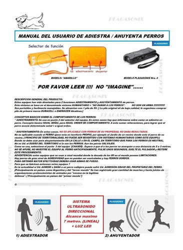 Imagen 2 de 10 de Espanta Adiestra Perros Ultrasonido Portatil 9v. Kit 3 Unid.